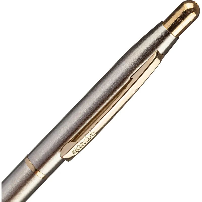 Ручка шариковая автомат. Attache 4007CN метал.корпус, сталь GT