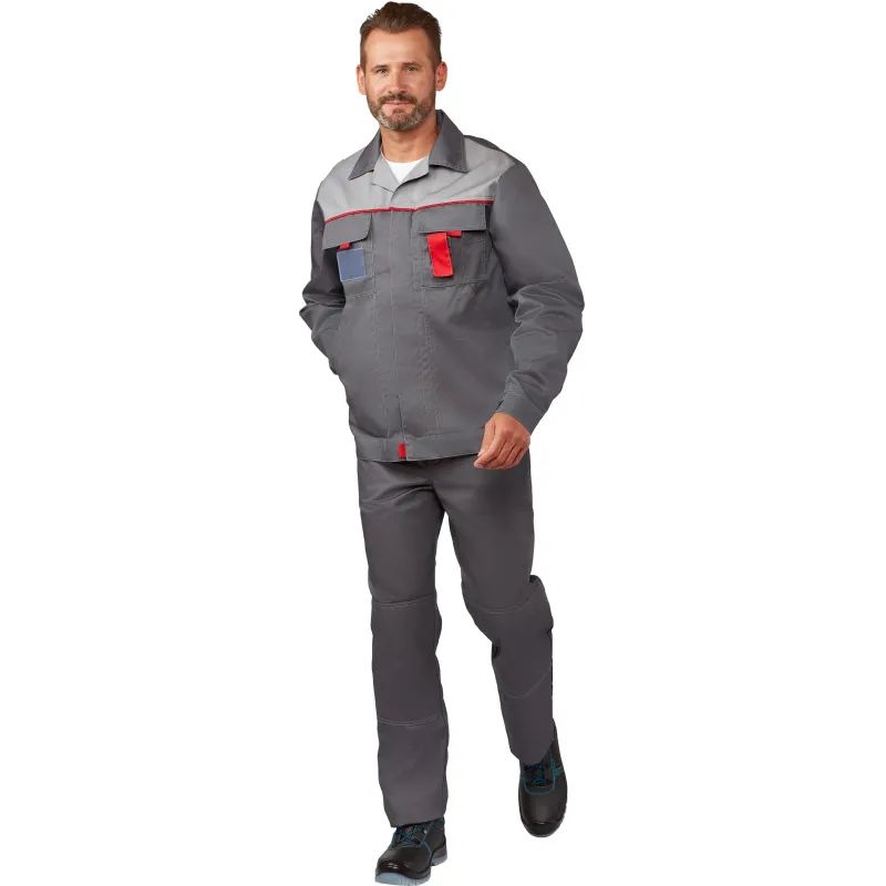 Костюм рабочий летний муж л10-КПК т-сер/св-сер(р.52-54)182-188 (серия Л)