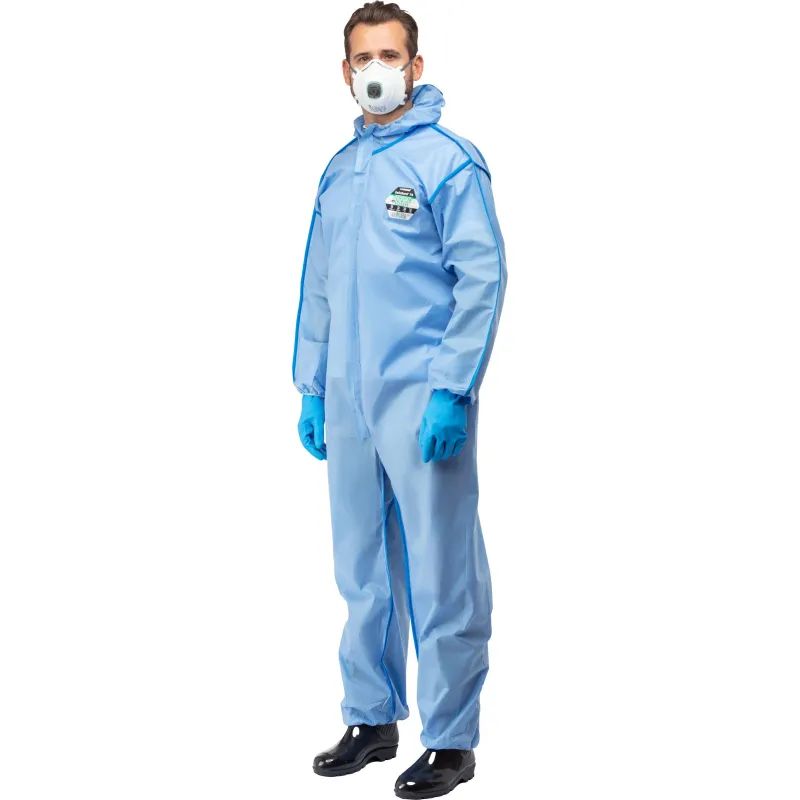 Комбинезон одноразовый защитный с капюшоном SafeGard76 синий р-р L (ESB428)