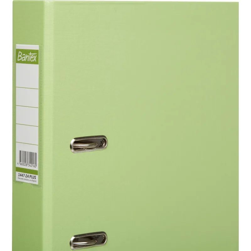 Папка-регистратор ECONOMY PLUS 50мм, лайм, ПБП1, карм.кор.,мет.уг