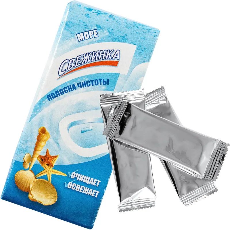 Стикер для унитаза Полоска чистоты д/унит. Свежинка море (3штх10г)/уп