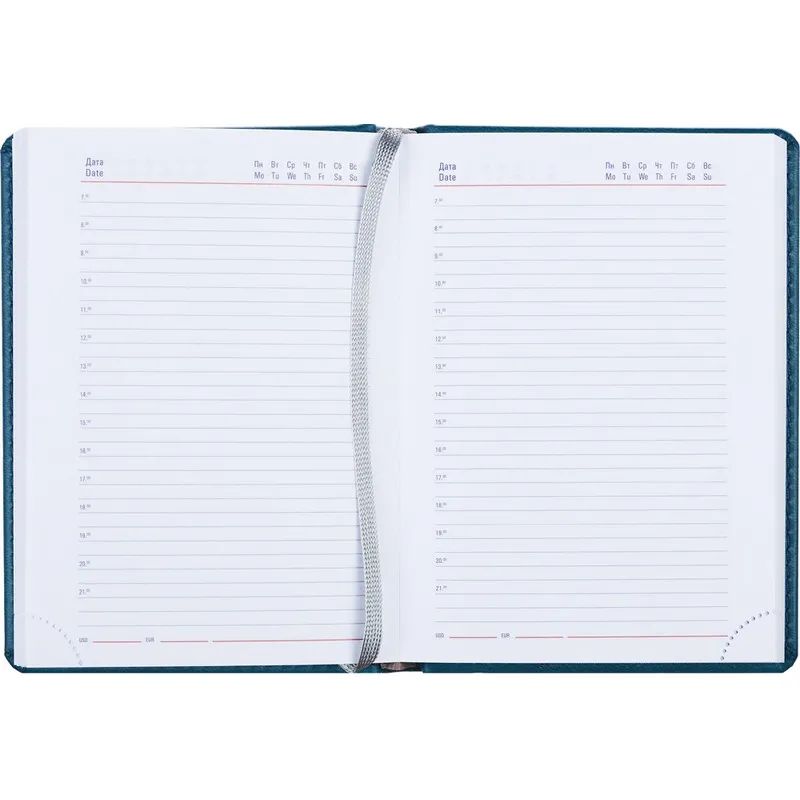 Ежедневник недатированный бирюзовый,А6,110х155мм,176л,ATTACHE Сиам