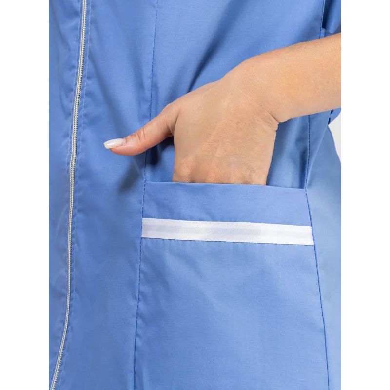 Халат для медицинского персонала м09-ХЛ серо-голуб (р.52-54) 170-176