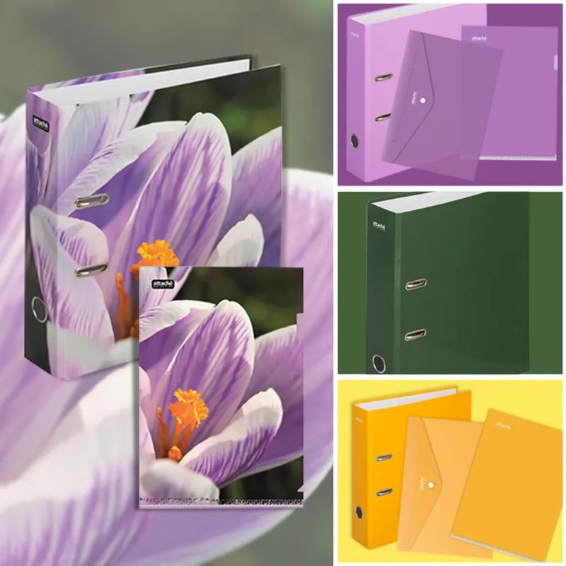 Папка-конверт на кнопке Attache Selection Crocus 6шт в уп.