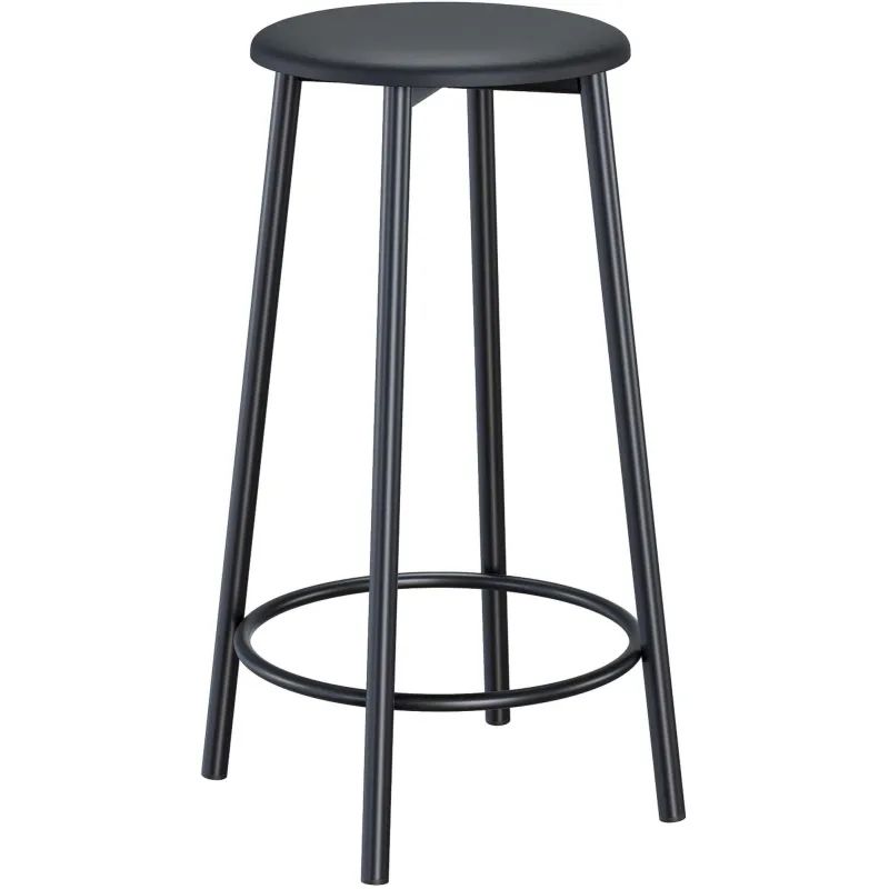 Стул барный AM_Конус ТБ2 каркас черн 9005 глянец,к/з черный Dollaro Black