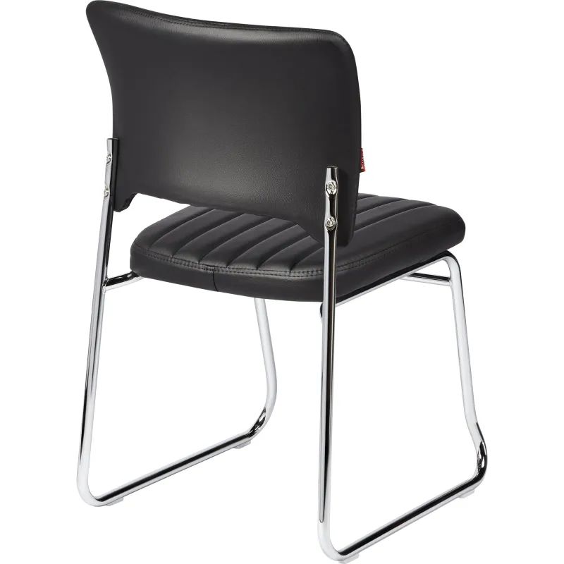 Стул BN_TQ_Стул Echair-809 VPU к/з черн,без подл., хром