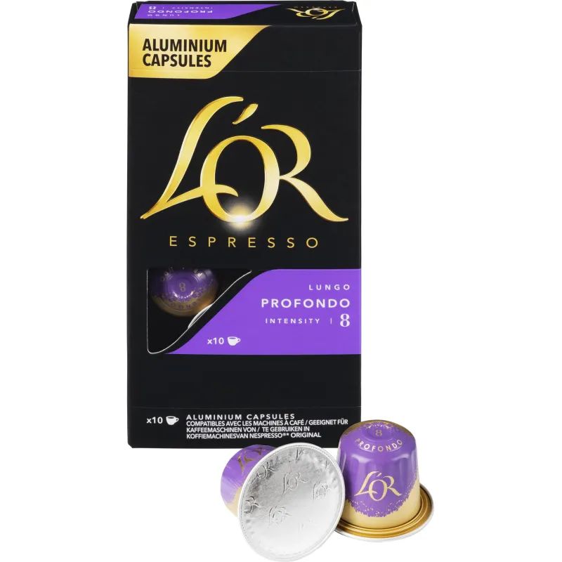 Кофе в капсулах L&#039;OR Espresso Lungo Profondo, 10шт/уп