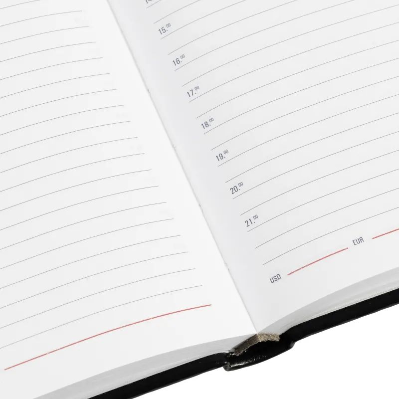 Ежедневник недатированный черный,А5,143х210мм,176л,ATTACHE Каньон