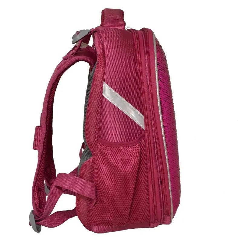Ранец Basic Sparkle Pink,эргоном. спинка, двустор.пайетки фуксия/серебро