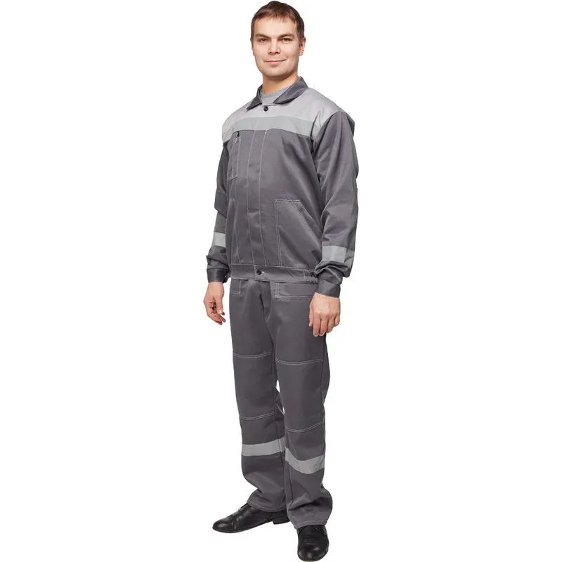 Костюм рабочий летний муж. л22-КПК т.сер./св.сер (р.68-70) 182-188
