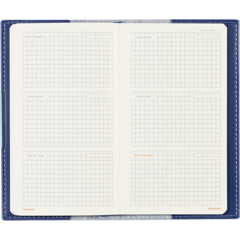 Еженедельник недатированный А6  METROPOL  (СИНИЙ) 3-492/01