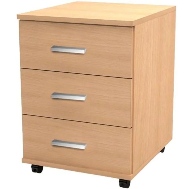 Тумба MON_Канц мобильная, 3 ящика ТК30.10 405x460x560 бук невский