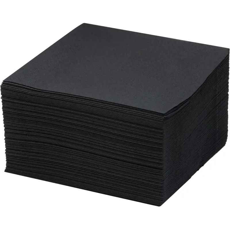 Салфетки бумажные 2-сл. 33х33 черные 200 шт./уп
