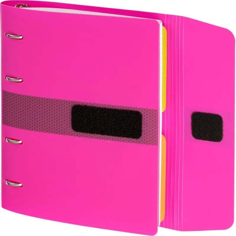 Бизнес-тетрадь со смен.блоком 120л,кл,А5, Розовый,пропилен. обл. налипучке