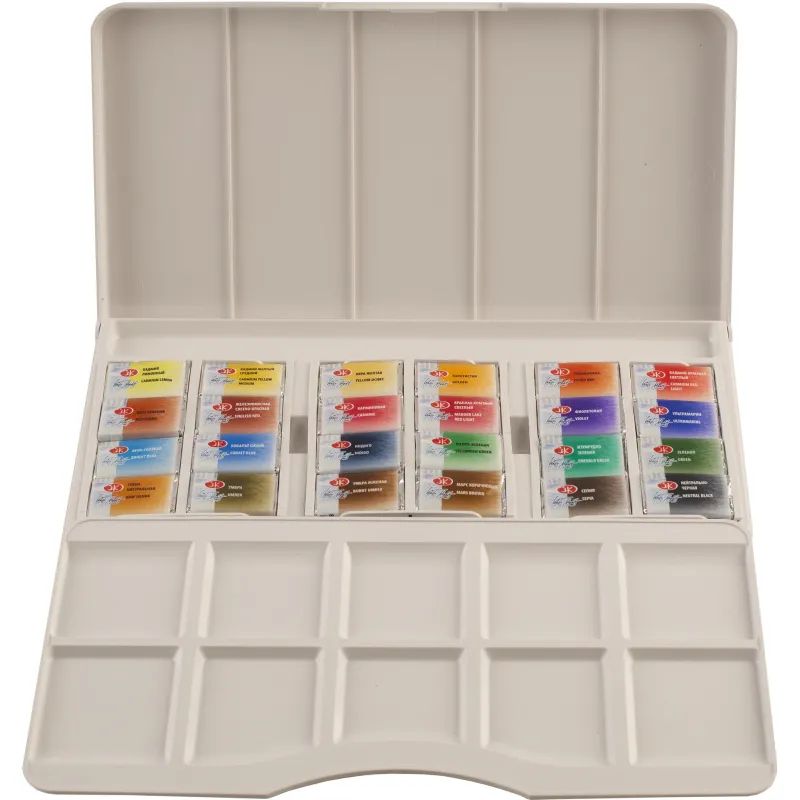 Краски акварельные Белые ночи 24цв кюветы 1942090/1941061