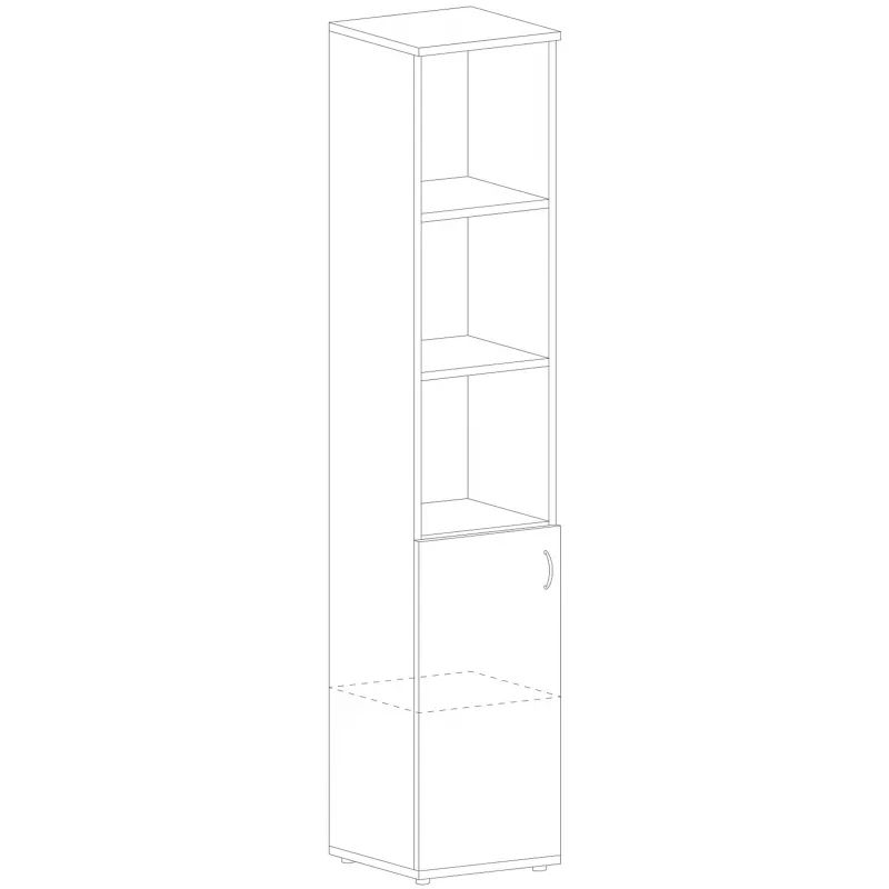 Шкаф -колонка SL Imago полузакр.СУ-1.1 лев.орех (СУ-1,Д-3Л)