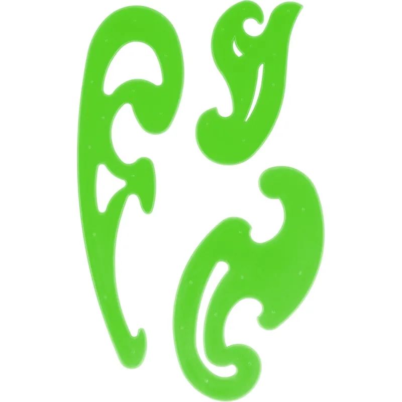 Трафарет набор лекал 25см,17см,12см, NEON Cristal цвет ассорти ЛК02