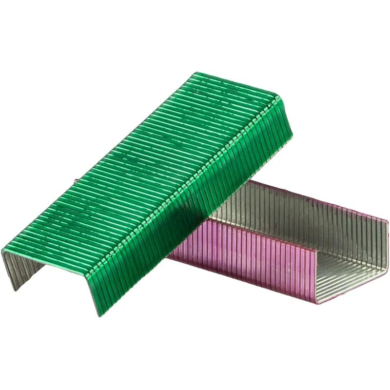 Скобы для степлера №10 Attache оцинкованные, цветные (2-20листов)1000 шт/уп