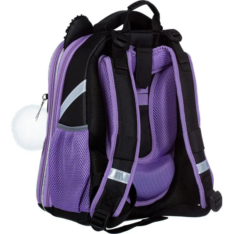 Ранец Комус Класс Kitty black, 2 отд., эргоном. спинка, экокожа