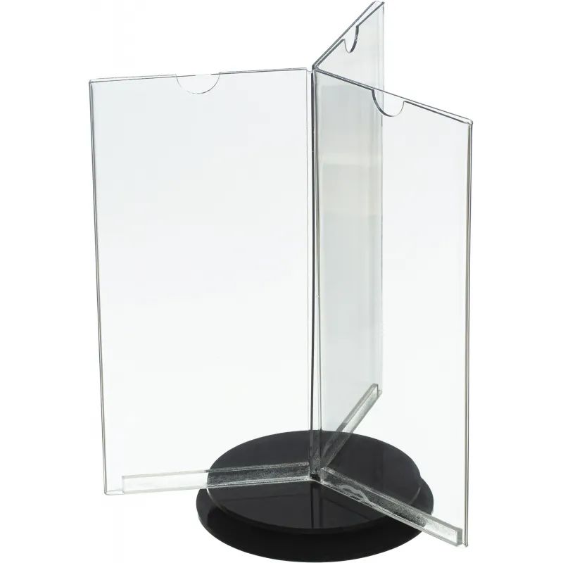 Подставка настольная вращающаяся Комус 1/3 А4 Евробуклет акр основаниечерн