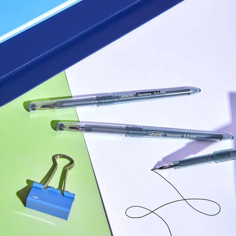 Ручка гелевая неавтомат. Attache Harmony,цвет чернил-черный