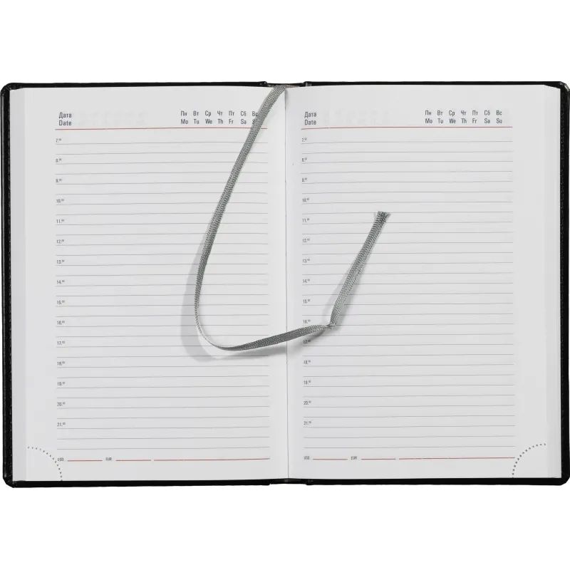 Ежедневник недатированный черный,А5,143х210мм,176л,ATTACHE Каньон