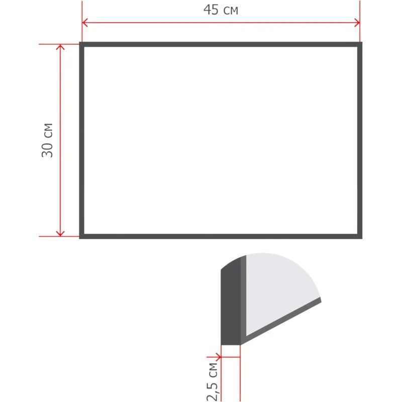 Доска магнитно-маркерная 30х45 Attache Wood дерев.рама