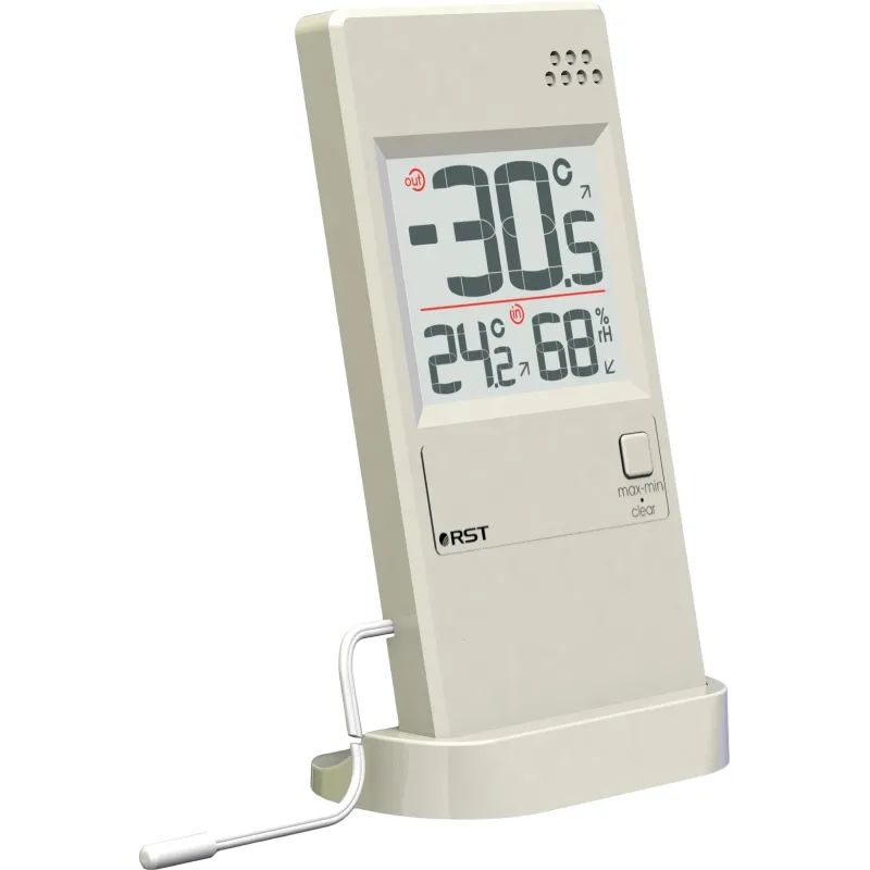 Термометр гигрометр с термосенсором RST слоновая кость 01595
