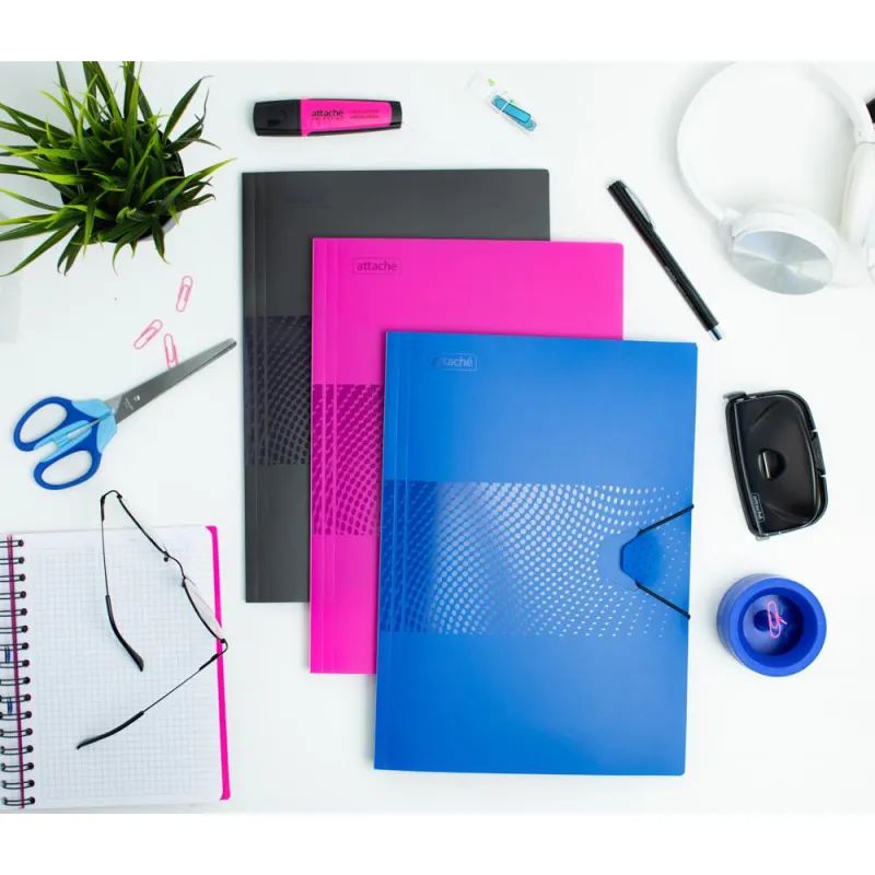 Папка на резинках Attache  Digital, синий