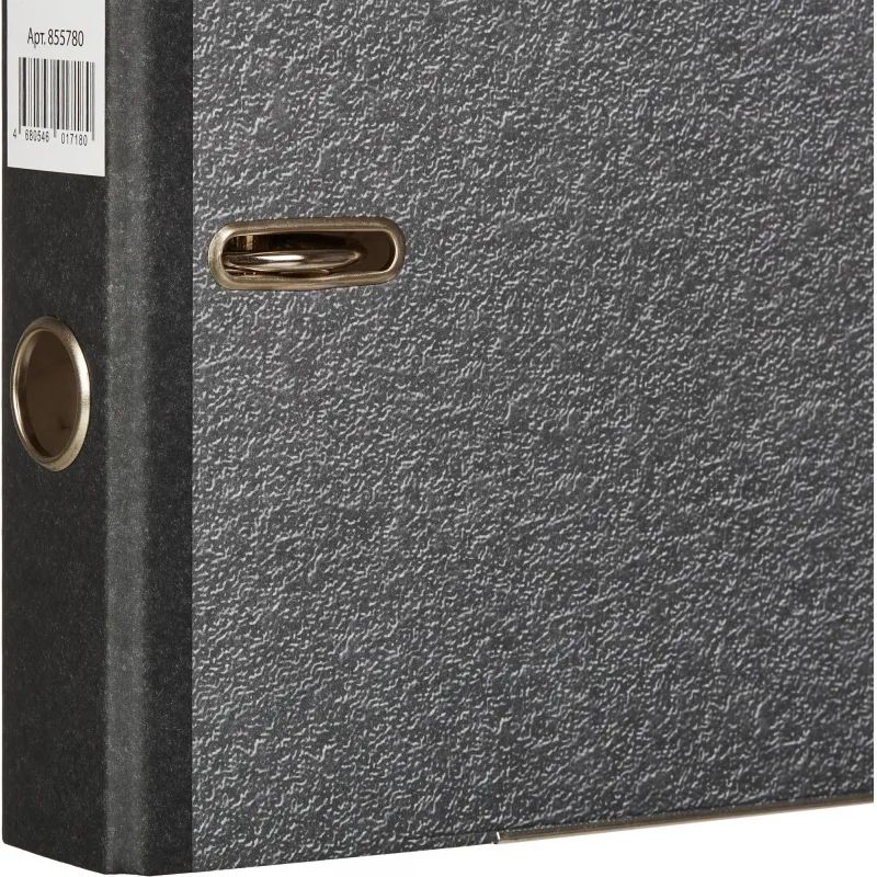 Папка-регистратор 50мм с мет.уг.мрамор ч/б, в уп.10шт,бум./бум