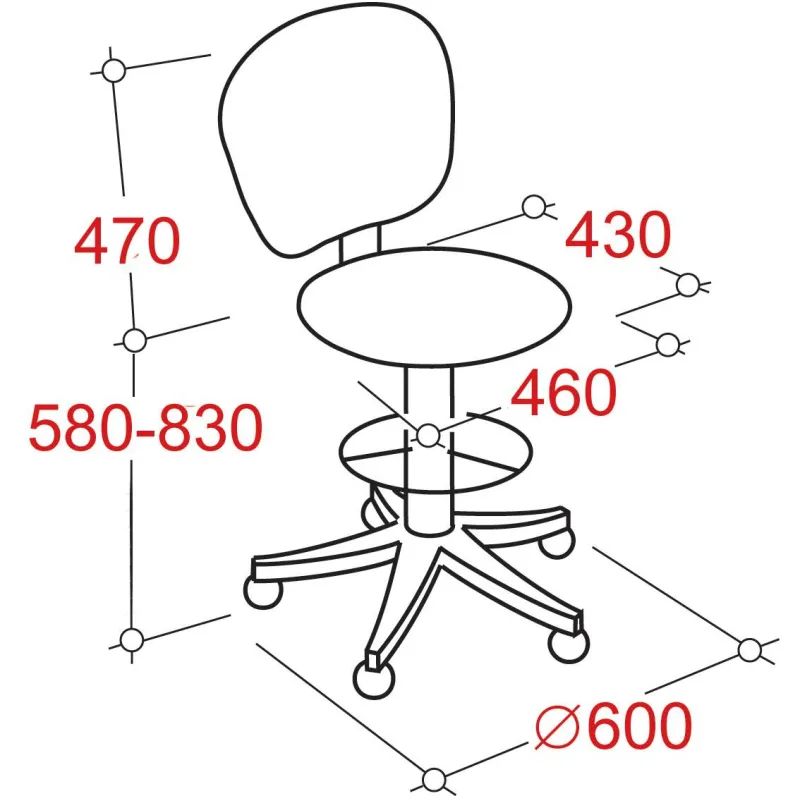 Кресло кассира UN_Regal gtsN3 ring base, вы с.база,ткань черная С-11x