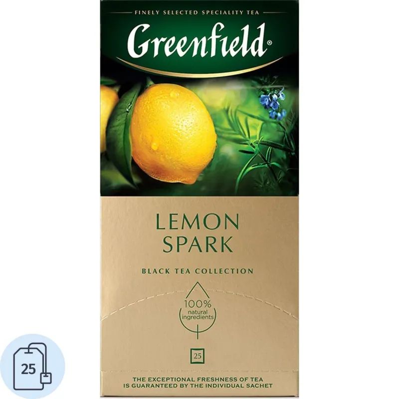 Чай Greenfield Lemon Spark черный фольгир.25пак/уп 0711-10