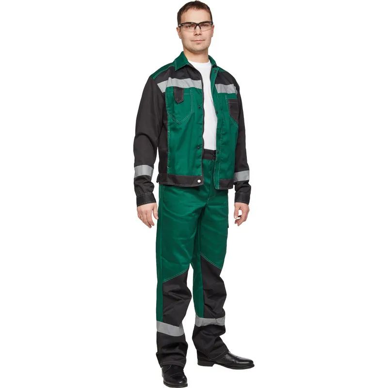 Костюм летний муж л21-КБР зел/чер (р.60-62) 170-176 (серия Л)