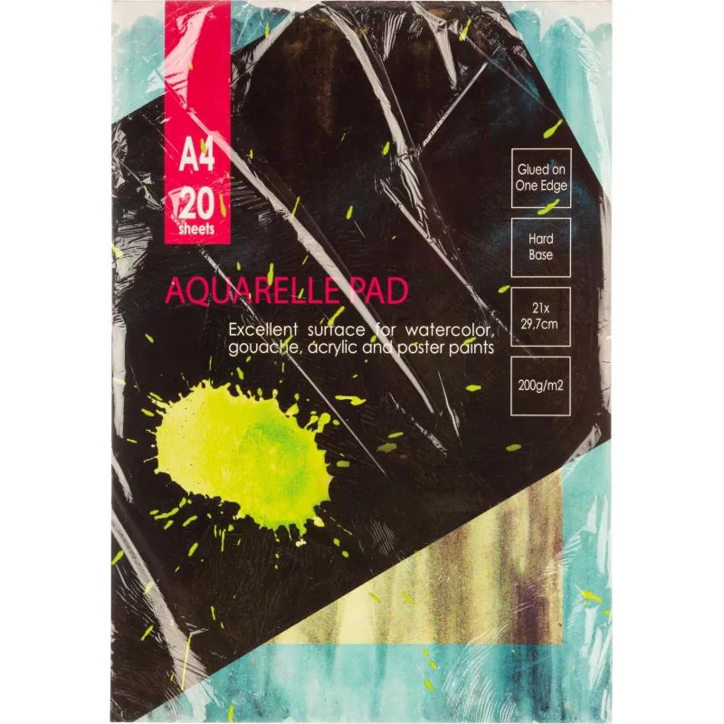 Альбом для акварели Kroyter 20л,А4,склейк,блок ГОЗНАК,200гр,тв.подлож,05664