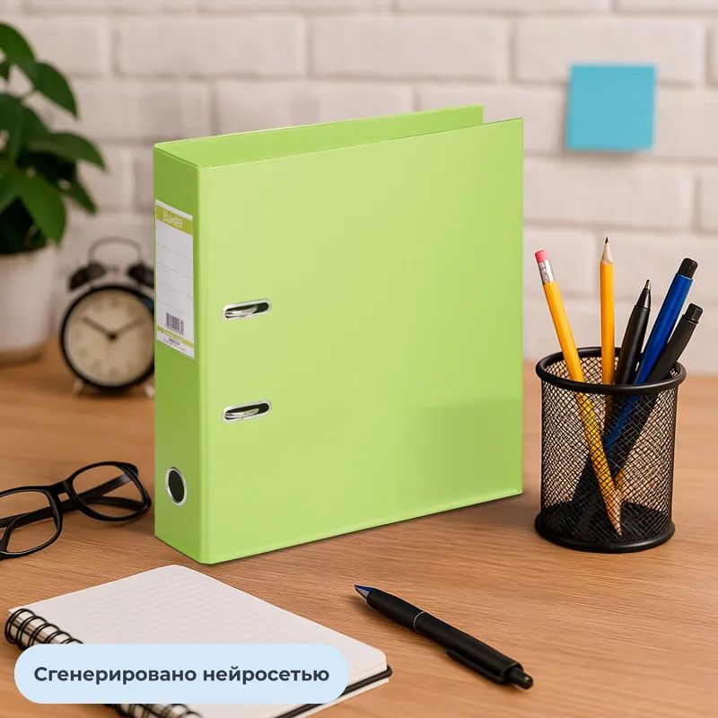 Папка-регистратор Strong Line  70мм, лайм, ПБП2, карм.кор