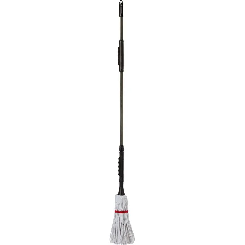 Швабра веревочная д/пола отжимная х/б вращающ. металл ручка 135см