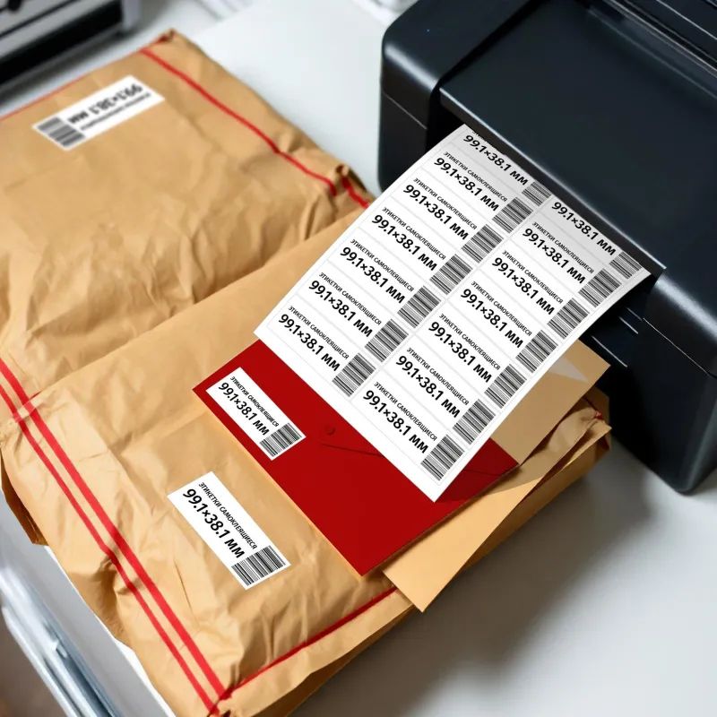 Этикетки самоклеящиеся  Адресные бел,99.1х38.1мм.14шт на лисА4