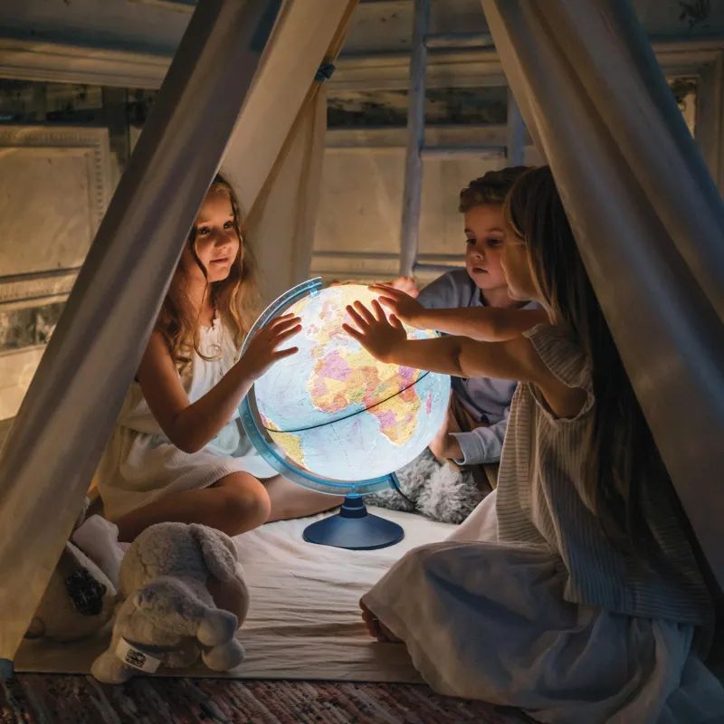 Глобус Физико-политический с подсв. рельефный,250мм, Ке022500195