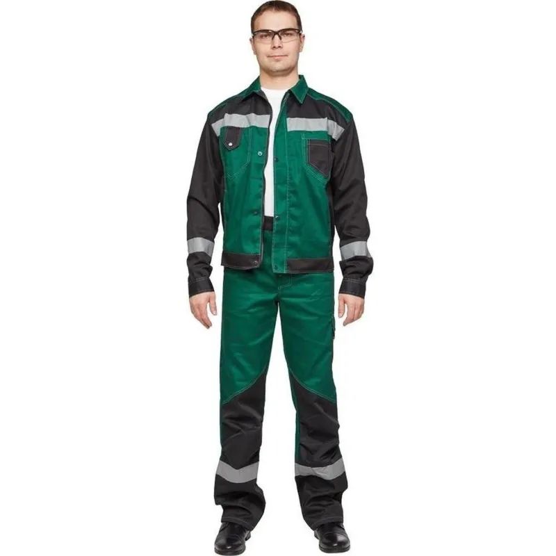 Костюм летний муж л21-КБР зел/чер (р.64-66) 182-188 (серия Л)