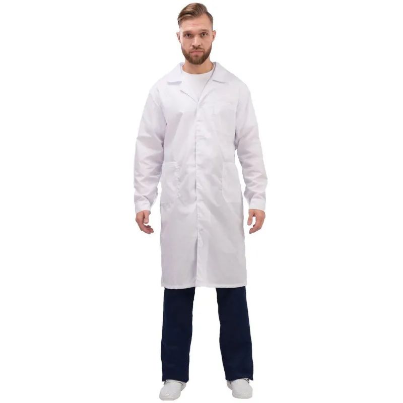 Халат для медицинского персонала муж. м04-ХЛ цв.бел. (р.44-46) 182-188