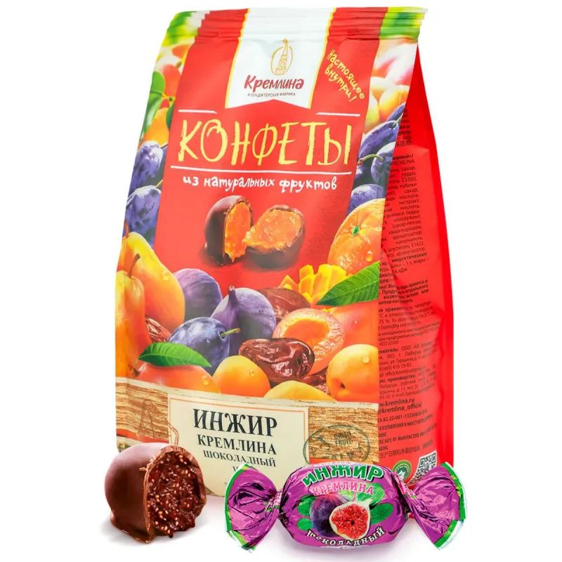 Конфеты шоколадные Кремлина Инжир, 190 гр