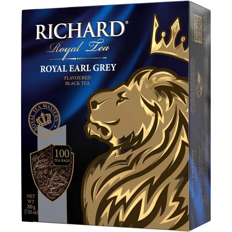 Чай Richard Royal Earl Grey черный, 100 пакетиков 13944