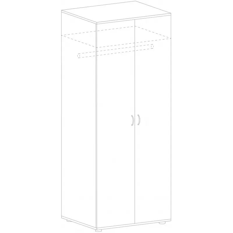 Гардероб IN Рондо глубокий Ш11/1 береза 804х600х2149