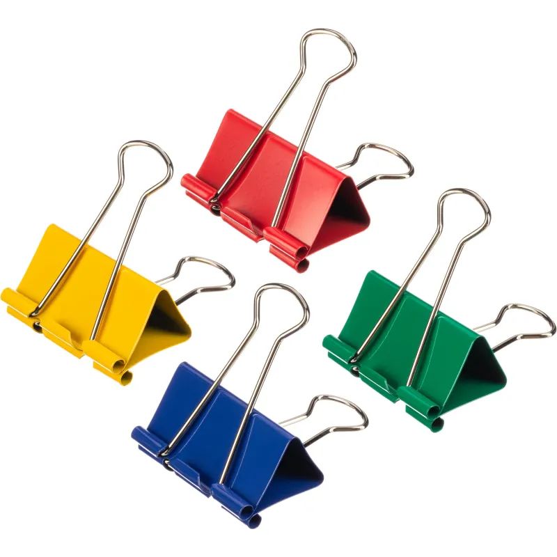 Зажимы для бумаг Attache Selection, 51мм, 12 шт, цветные, пласт.уп