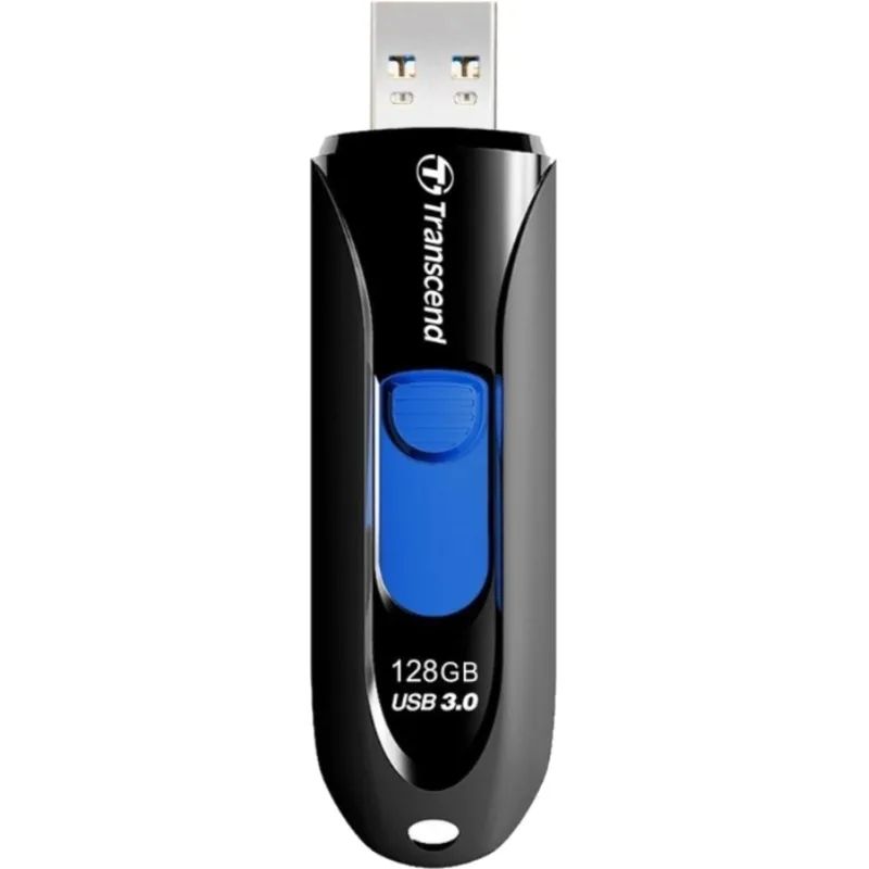 Флеш-память Transcend JetFlash 790, 128Gb, USB 3.1 G1, ч/син, TS128GJF790K