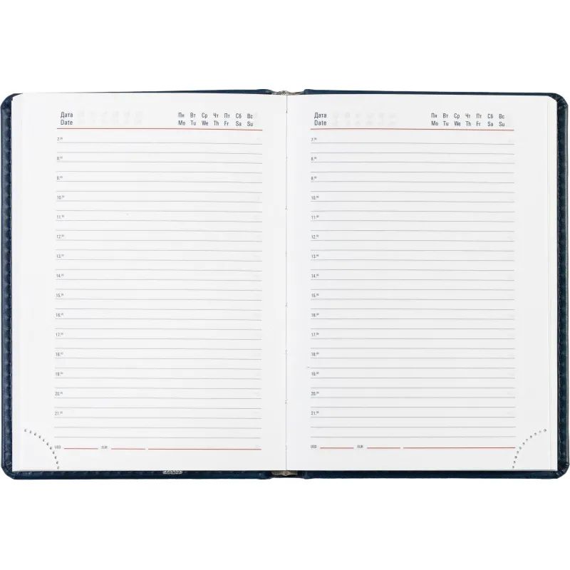 Ежедневник недатированный синий,А6,110х155мм,176л,ATTACHE Сиам