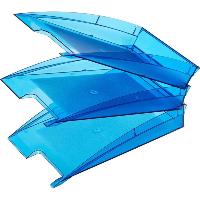 Лоток горизонтальный Attache City прозр. Синий