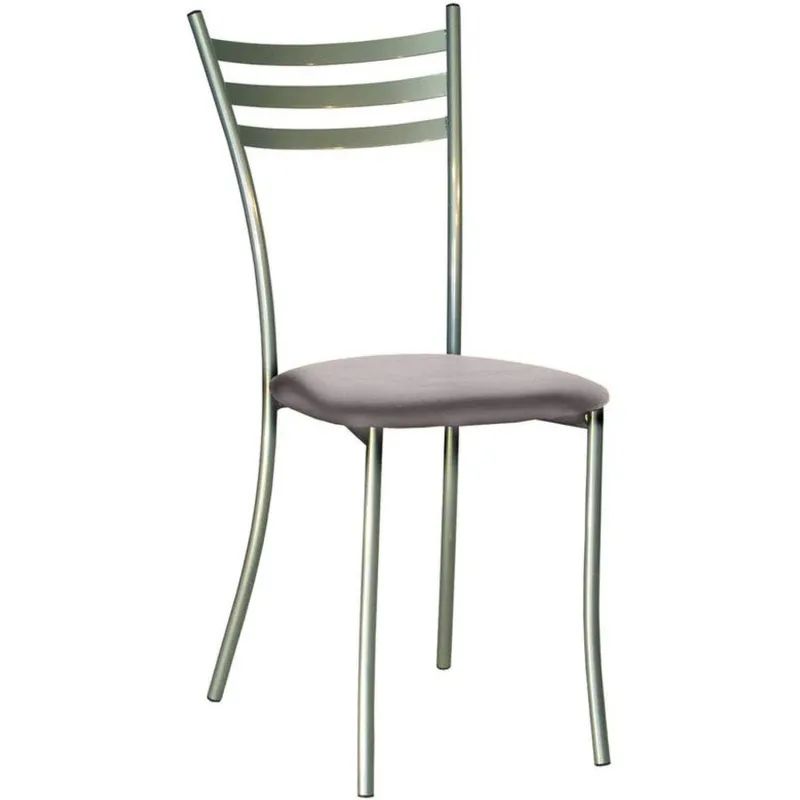 Стул для столовых UD_Флоренция СМ7/1-02 карк.серебр.метал.к/з-св.серый К-03