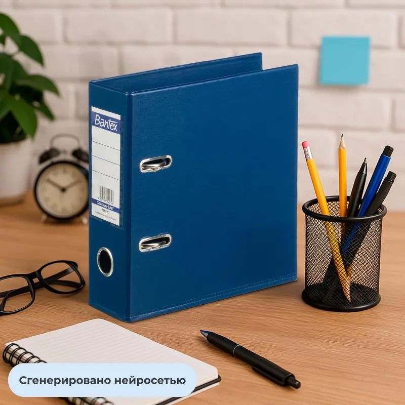 Папка-регистратор формат А5,верт,70мм,т-синий,ПБП2,карм.кор