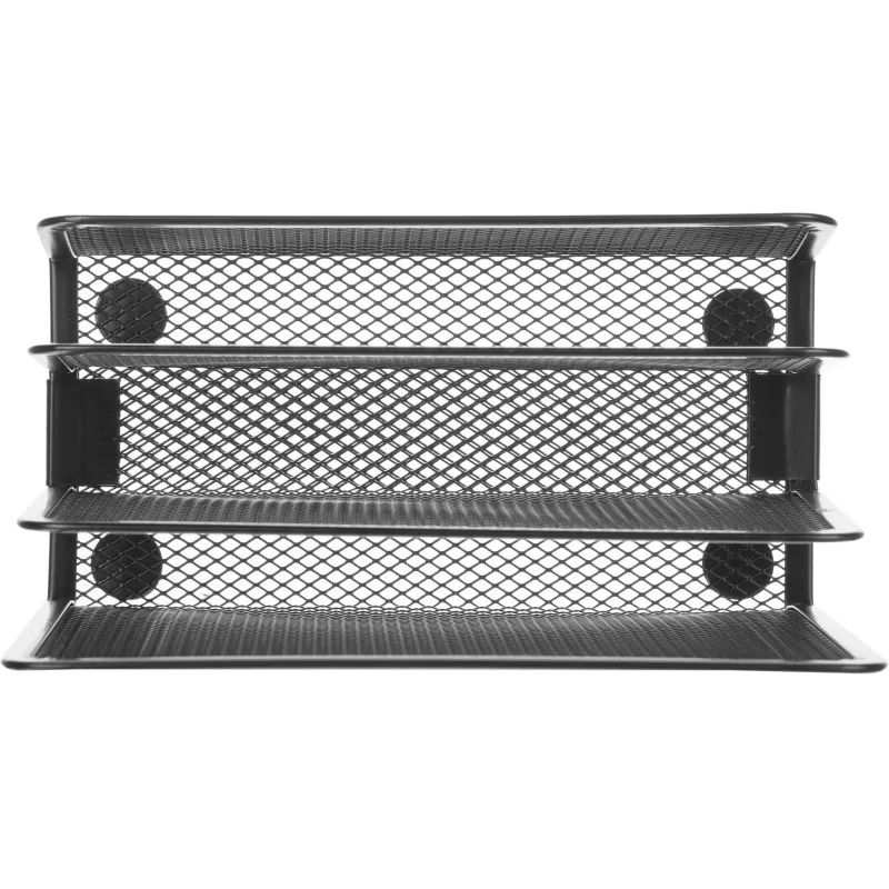 Лоток вертикальный для бумаг 3отд Attache сортер 135x173x83мм металл черный